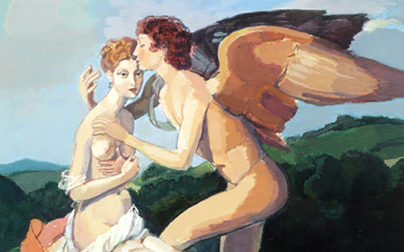 חי עשהאל, הציור: המלאך והגבירה חי עשהאל, הציור: המלאך והגבירה